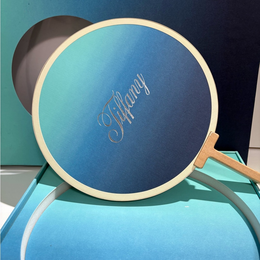 Authentic Tiffany & Co. gift wooden folding fan